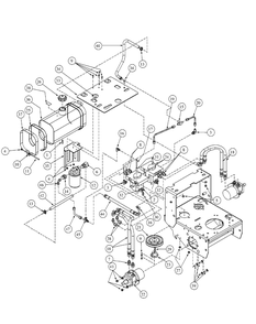 Hydro Pump Assembly Diagram and Parts List for HF1748 55AF3D4V150-WAM Cub Cadet Lawn Mower